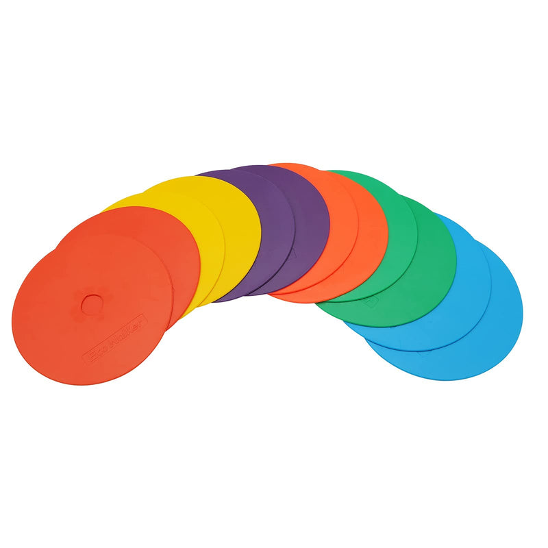 [Australia - AusPower] - Eco Walker 6inch Non-Skid Flat Cone Spot Markers for Sports Speed Agility Training With hole 