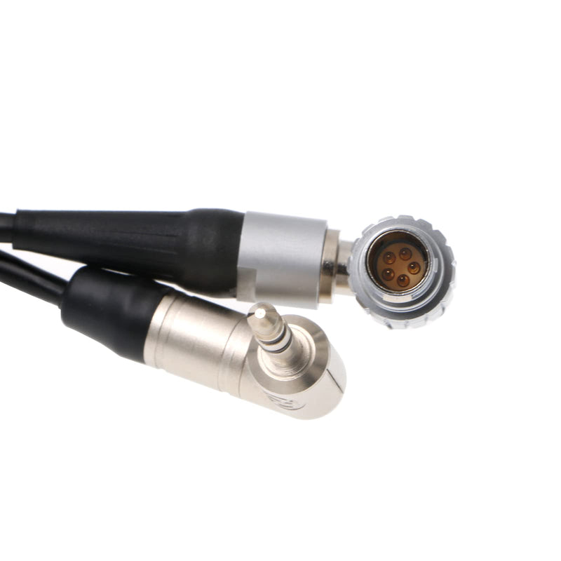 [Australia - AusPower] - Timecode-Cable for Tentacle-Sync Sound-Devices Timecode from Right Angle 0B 5 Pin Male to 3.5mm TRS 15CM AConnect 5pin to 3.5mm 