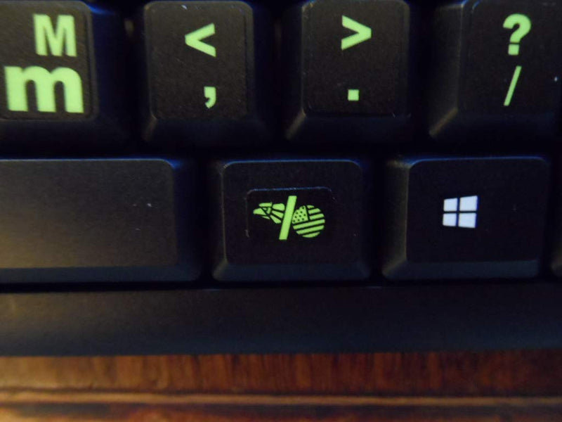 [Australia - AusPower] - Spanish/English Keyboard Stickers with Fluorescent Inlays. Large Symbols Will Not Wear, Smudge or Fade. for All Laptop and Desktop Keyboards Also Free USB LED Light (White). 