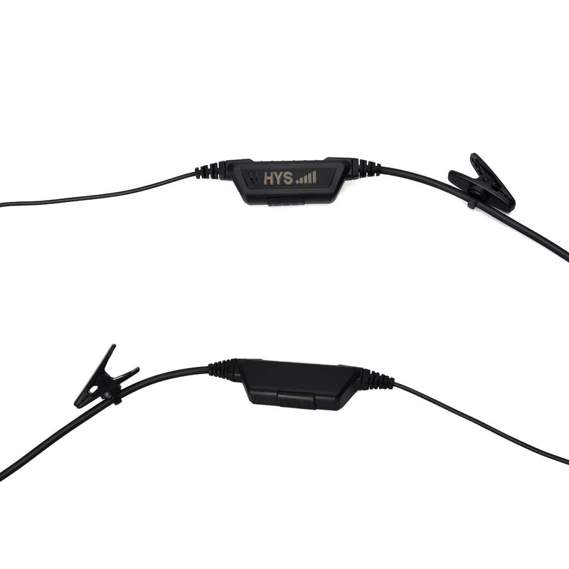 [Australia - AusPower] - HYS 2 Way Radio Headset 2 Pin G Shape Earpiece with Mic PTT for Motorola CP200 PR400 CLS1110 CLS1410 GP300 GP2000 P1225 Walkie Talkie (2 Pack) 