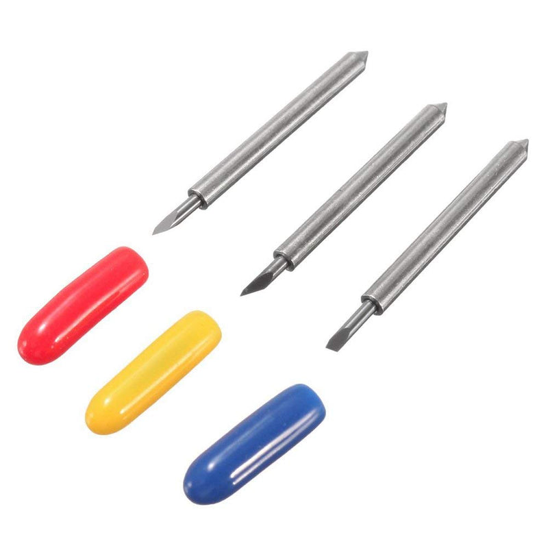 [Australia - AusPower] - GAOHOU 15pcs 30/45/60 Degree Vinyl Cutter Blade for Roland Cutting Plotter with Blade Holder - Tool Accessories Drill Bits - 15 x Blades for Cutting Plotter 