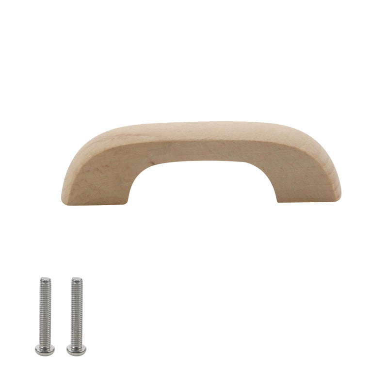 [Australia - AusPower] - Tsnamay 6Pcs Unfinished Wood Drawer Knobs Pulls Handles,Unpainted Paintable Wooden Handles Cupboard Closet Drawer Handle Pull,Length 3.66",Hole Dis.2.52" 6 H 2.52"/64mm 