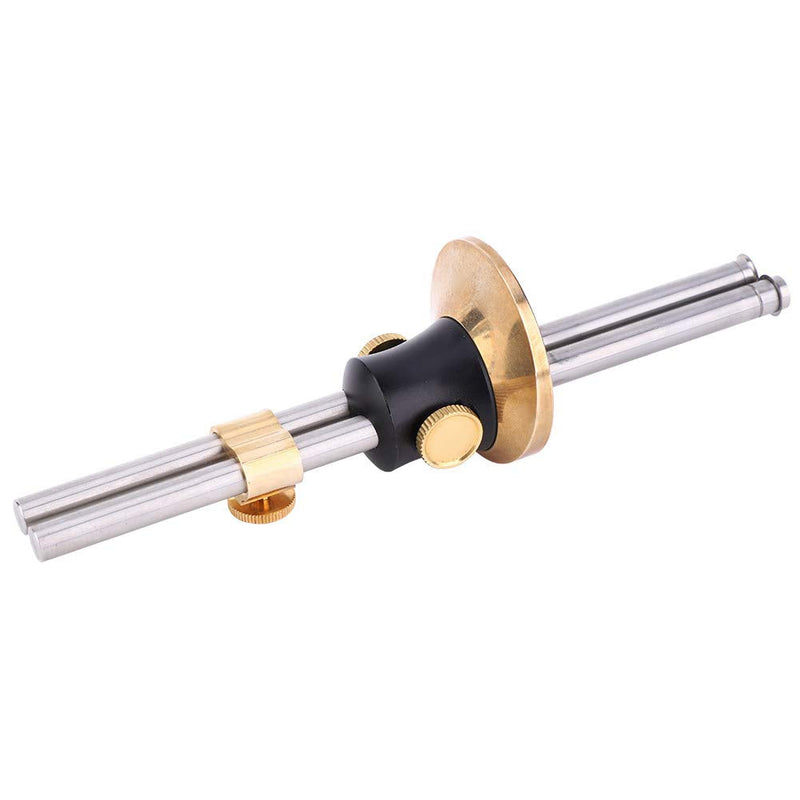 [Australia - AusPower] - Hilitand Wheel Marking Gauge European Style Carpenter Marking Scriber Hand Measuring Tool for Woodworking Accessory(Double Shaft) 