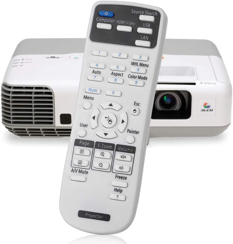 [Australia - AusPower] - Universal Projector Remote Control 2181788 1613717 1648806 1547200 for Epson PowerLite, Home Cinema, BrightLink, Home Pro Projector Series, One Replacement Remote Control for All 