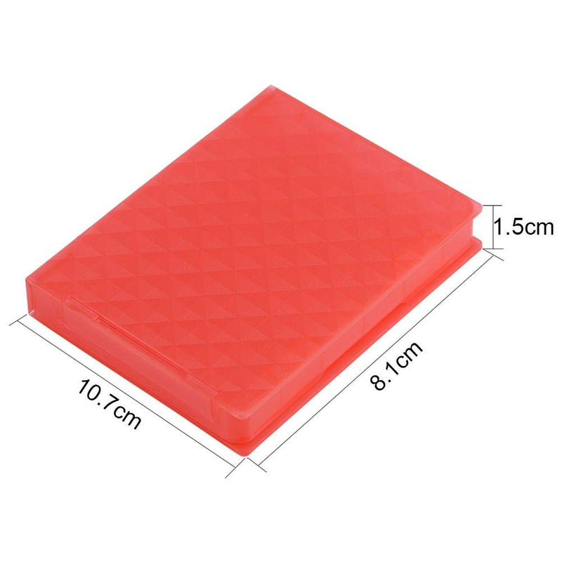 [Australia - AusPower] - Professional 2.5in Hard Disk Drive Protection Box HDD SSD Protective Box Storage Case for 2.5 Inch HDD and SSD Moistureproof , Dustproof , Shockproof , Anti Static and Non Slip Red 