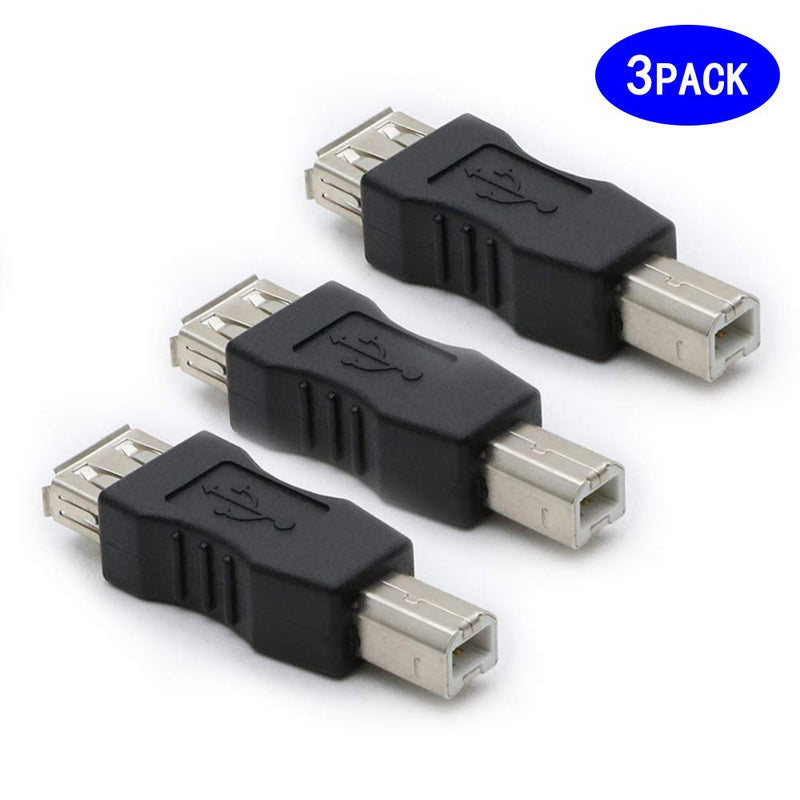 3 Pack Usb 20 Afbm Adapter Type A Female To Usb B Print Male Adapter Connector Converter Plug 1813