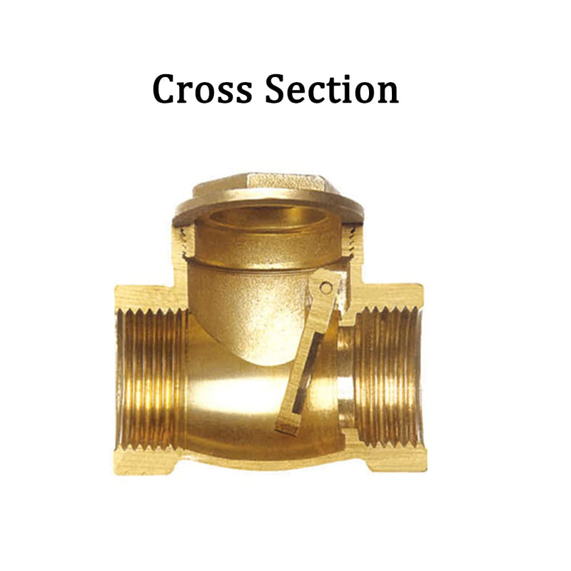 [Australia - AusPower] - Joywayus 3/4” Female Thread Brass Horizontal Check Valve DN20 One-Way Non-Return Swing Check Valve Prevent Water Backflow 3/4" Female 1 