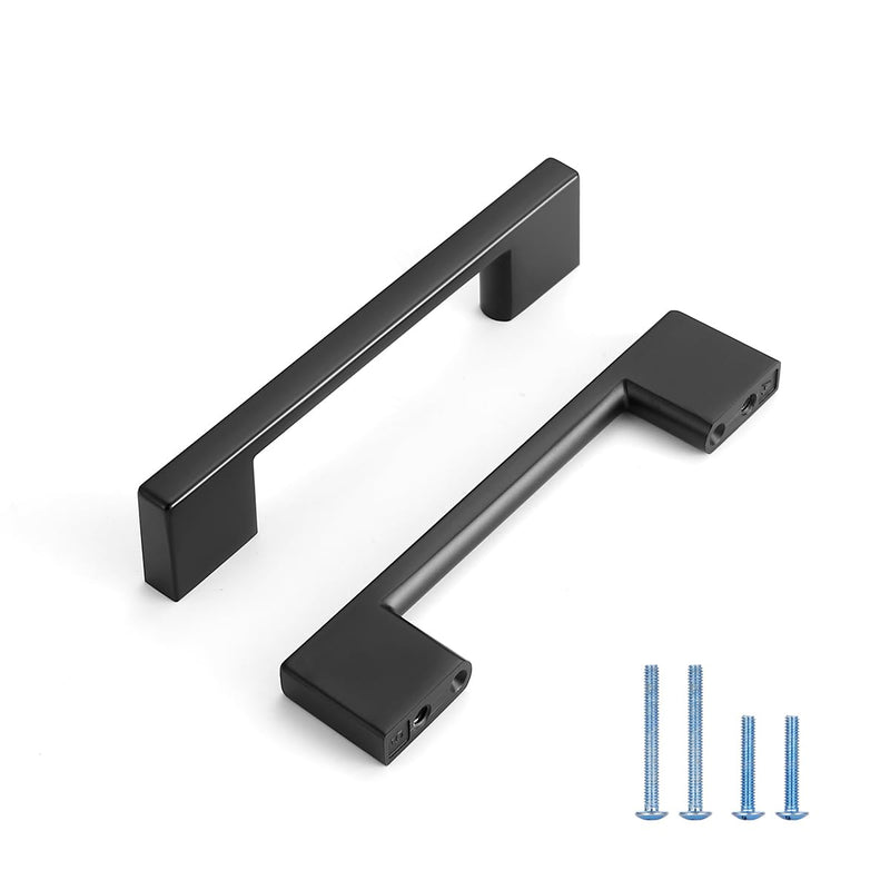 [Australia - AusPower] - Dazzleeta 10 Pack Matte Black Cabinet Pulls 5 inch Kitchen Drawer Handles for Dresser and Cupboard Door 5"(128mm) 