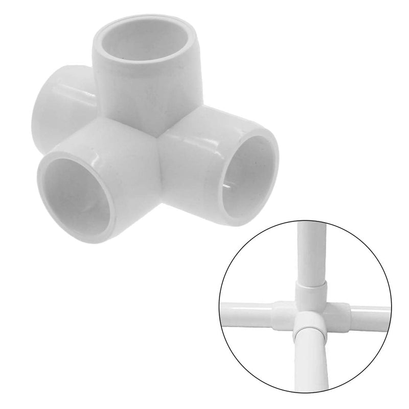 [Australia - AusPower] - Zorfeter 4 Way 1/2 Inch Tee PVC Fitting Elbow PVC Corner Fitting Build Heavy Duty PVC Furniture Grade for 1/2 Inch PVC Pipe, Pack of 12 1/2" - 12pcs 