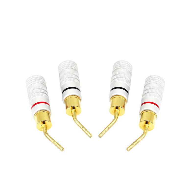 [Australia - AusPower] - CERRXIAN Gold Plated 2mm Banana Plug Screw Type Audio Speaker Pin Plugs Cable Connector Adapter(4pcs) 