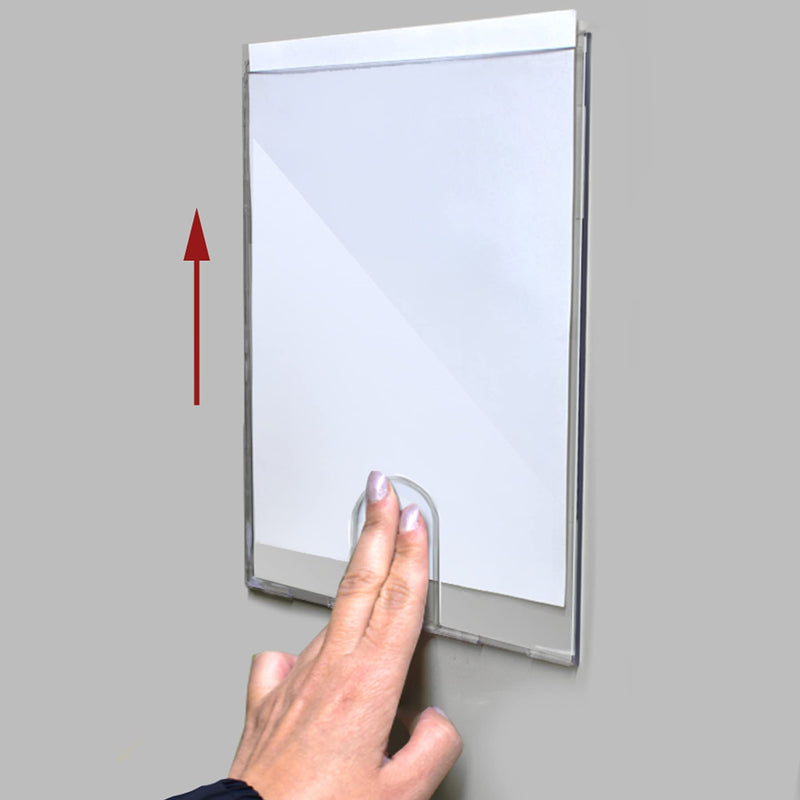 [Australia - AusPower] - Acrimet Sign Holder A5 Memo Size, Self Adhesive Tape for Wall Mount (Plastic) (9” x 6 6/8”) (2 Pack) (Clear Crystal Color) 