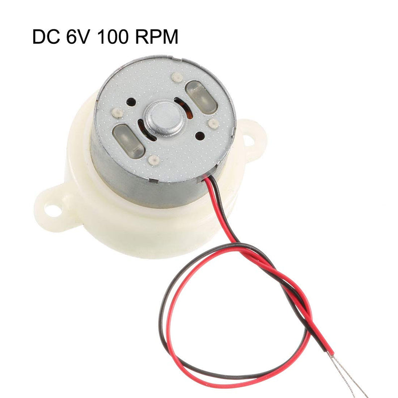 [Australia - AusPower] - uxcell 2PCS DC 6V 100 RPM High Torque Rotary Speed Cylinder Shape Deceleration Reducing Motor, 2-Wire Connecting 