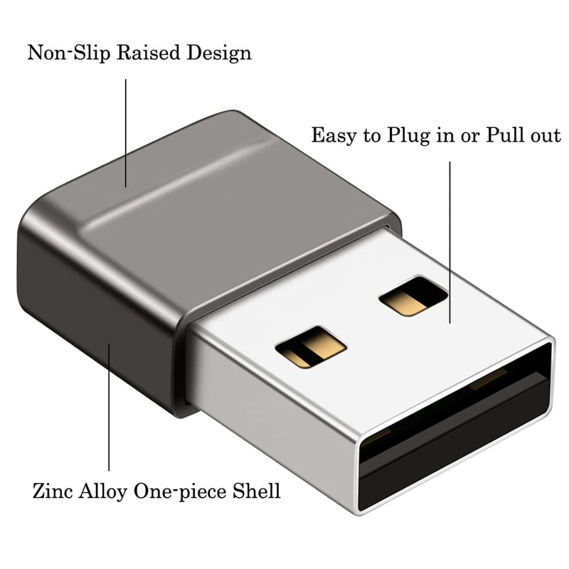 [Australia - AusPower] - USB C Female to USB Male Adapter 4 Pack, AuviPal USB A Charger to USB Type C Cable Converter for Apple iWatch Watch Series 7 SE, iPhone 11 12 13 Pro Max Mini, Samsung Galaxy Note 10 20 S20 S21 S22 