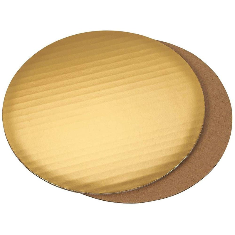 [Australia - AusPower] - Cake Boards - 12-Piece Cardboard Round Cake Circle Base, 8 Inches Diameter, Gold 