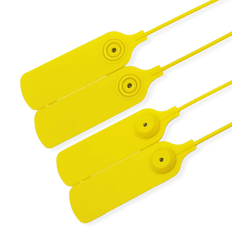 [Australia - AusPower] - REDMOL 100 pcs 300mm Numbered Security Pull Seal Anti Tamper Self Seals Security Zip Ties Luggage Safety Tag Plastic Security Truck Seal (Yellow) Yellow 