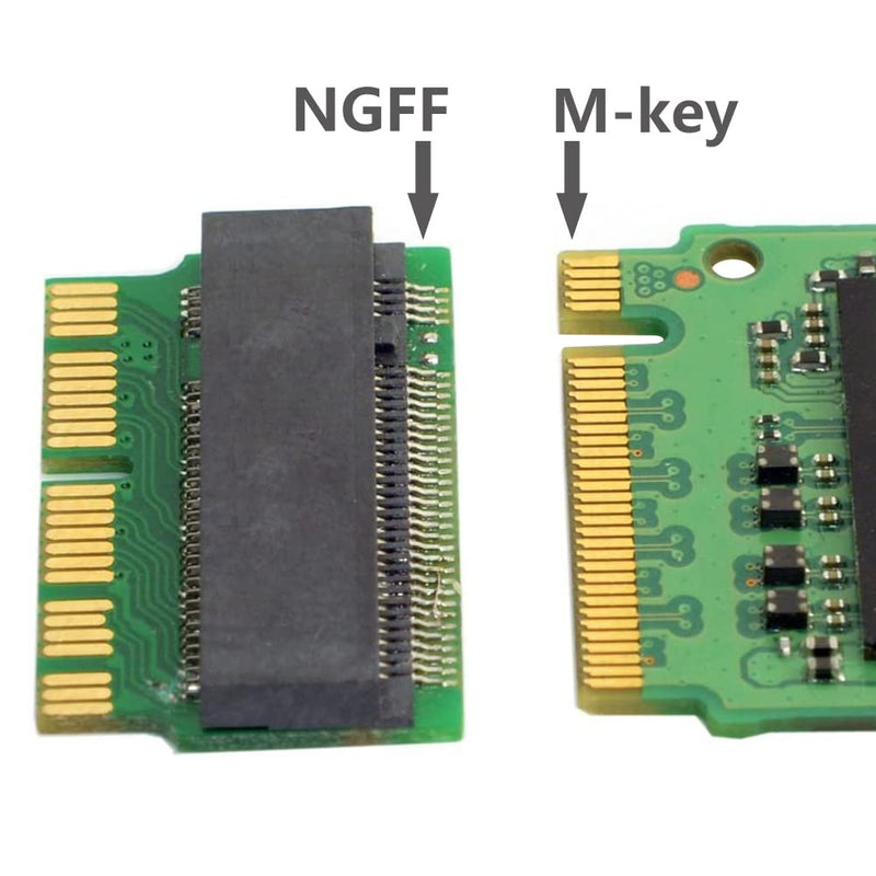 [Australia - AusPower] - M.2 NVME SSD Convert Adapter,NGFF M.2 NGFF M-Key AHCI SSD Convert Card for Upgrade MacBook Air Pro Retina Mid A1465 A1466 A1398 A1502(2013-2017 Year) 