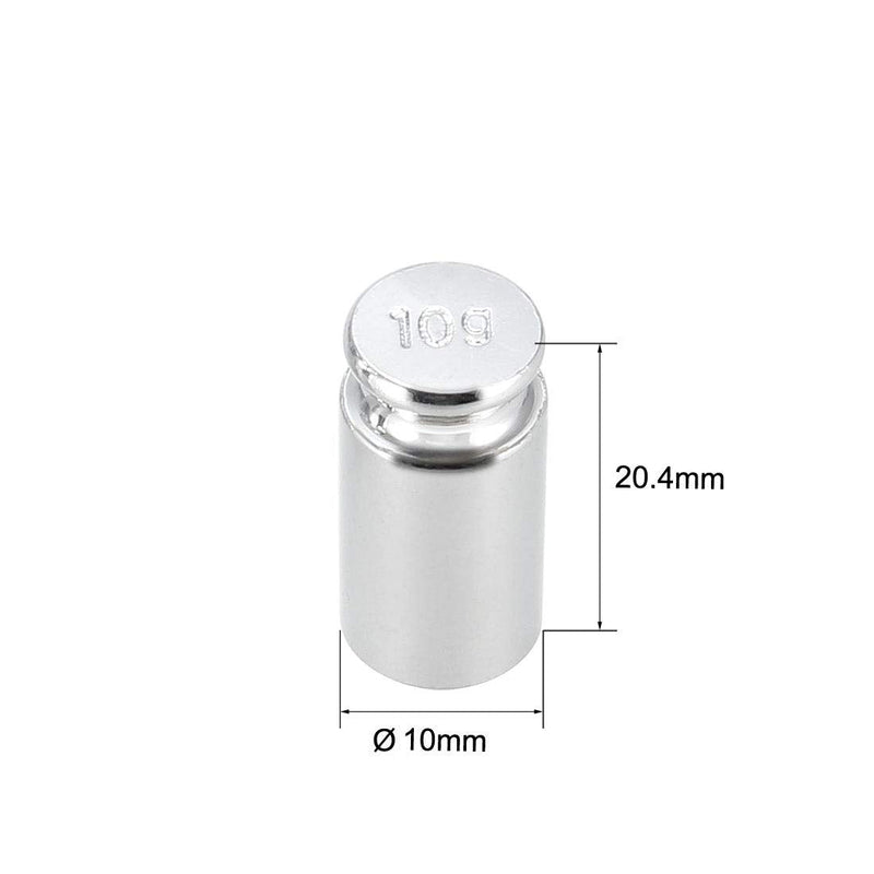 [Australia - AusPower] - uxcell Calibration Weight 10g M1 Precision Chrome Plated Steel for Digital Balance Scales 