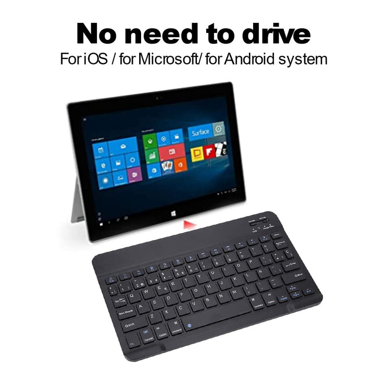 [Australia - AusPower] - 78Key Spanish Wireless Keyboard,Multifunctional Ultra Slim Spanish Wireless Bluetooth Keyboard,Mini Portable Wireless Bluetooth 3.0 Spanish Keyboard Touchpad,for iOS/Microsoft/Android 