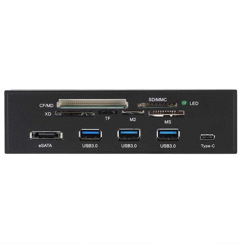 [Australia - AusPower] - Wendry Multifunction Front Panel Internal Card Reader, Super Speed USB 3.0 Hub Card Reader Dashboard Fits Any 5.25inches Computer Case Front Panel 