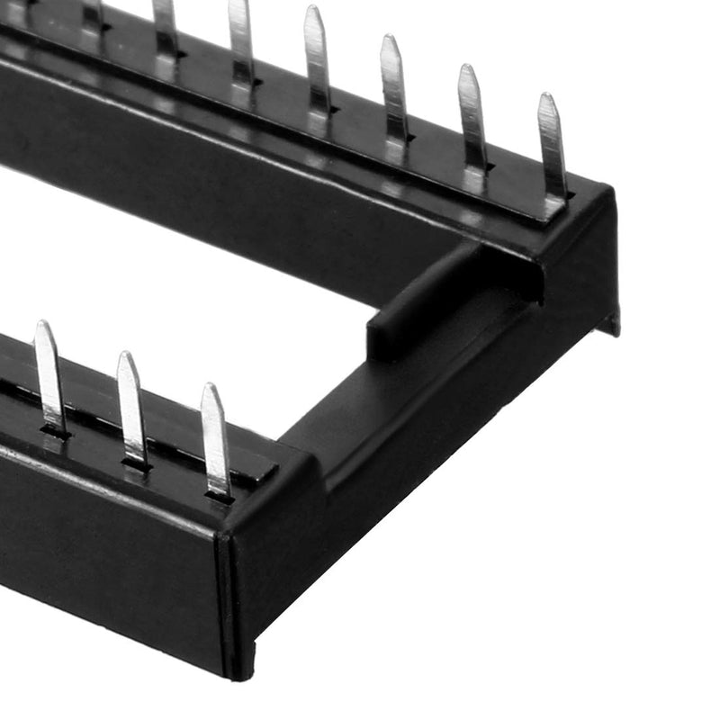 [Australia - AusPower] - uxcell 6pcs DIP IC Chip Socket Adaptor Solder Type 2.54mm Pitch Dual Row 24 Flat Pin 15.24mm Row Pitch 
