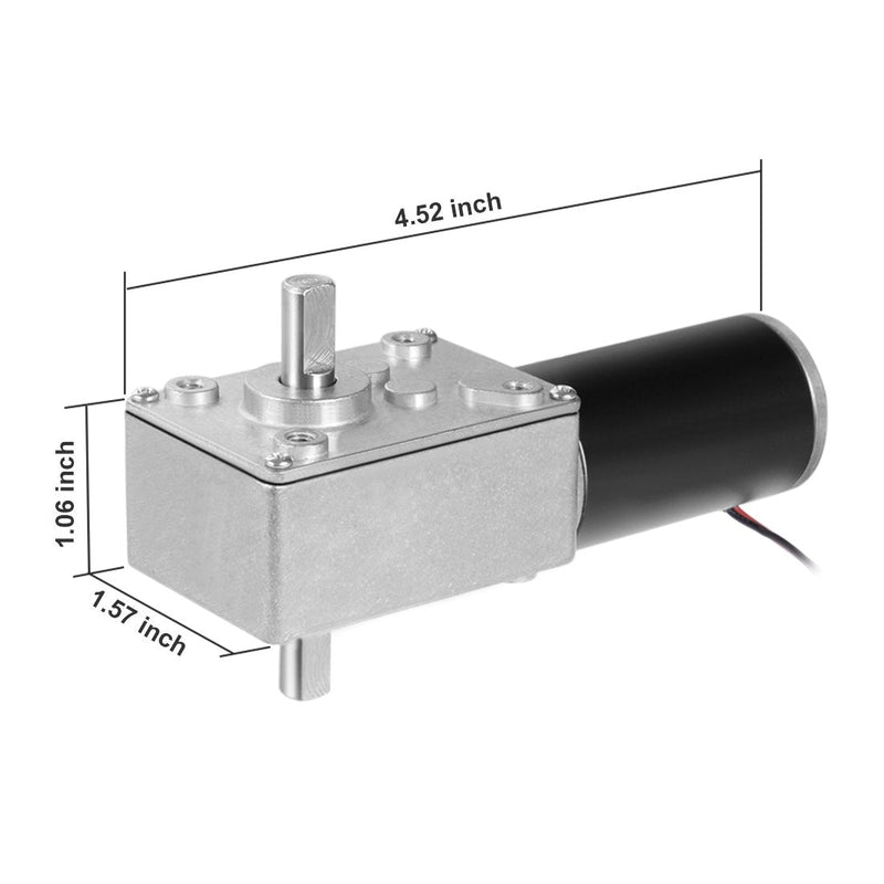 [Australia - AusPower] - uxcell Double Shaft Worm Gear Motor DC 12V 25RPM High Torque Speed Reduction Motor with Metal Gearbox 