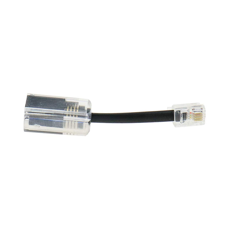 [Australia - AusPower] - Sydien 2Pcs Telephone Cord Detangler Cable 360° Rotating Landline Cable RJ11 Swivel Cord Untangler Anti-Tangler Phone Cable (Black) 