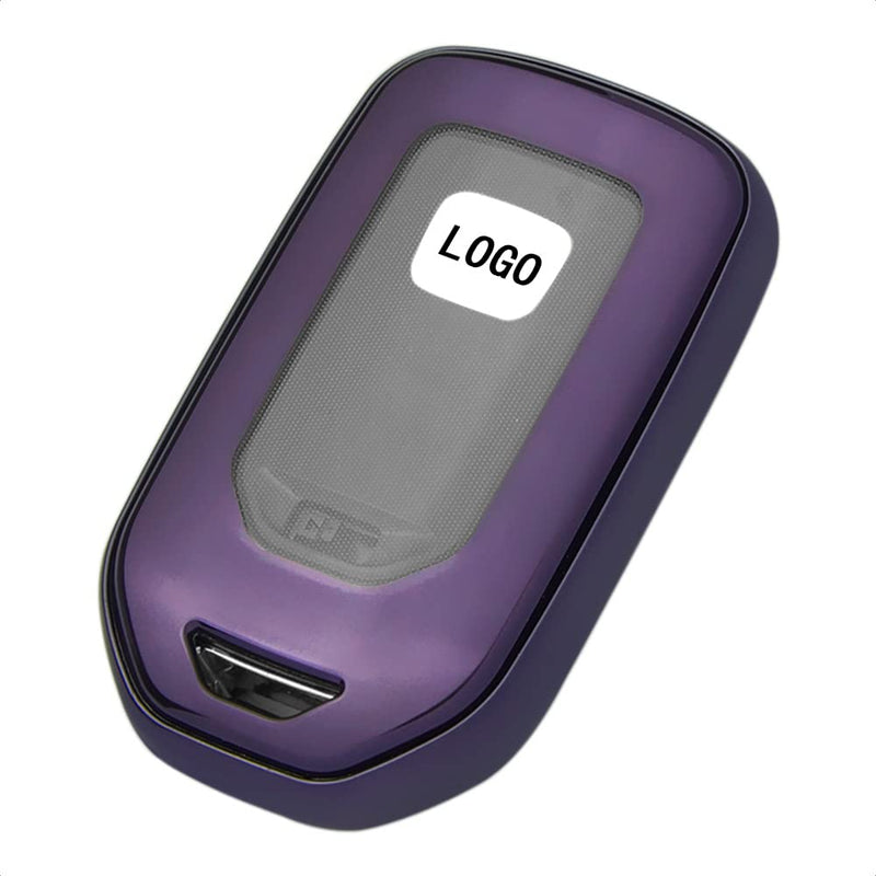 [Australia - AusPower] - TANGSEN Smart Key Fob Case Purple TPU Protective Cover Compatible with HONDA ACCORD HYBRID CIVIC CROSSTOUR CR-V CR-Z FIT HR-V ODYSSEY EX-L TOURING ELITE RIDGELINE 3 4 5 6 7 Button Keyless Entry Remote Universal Button 