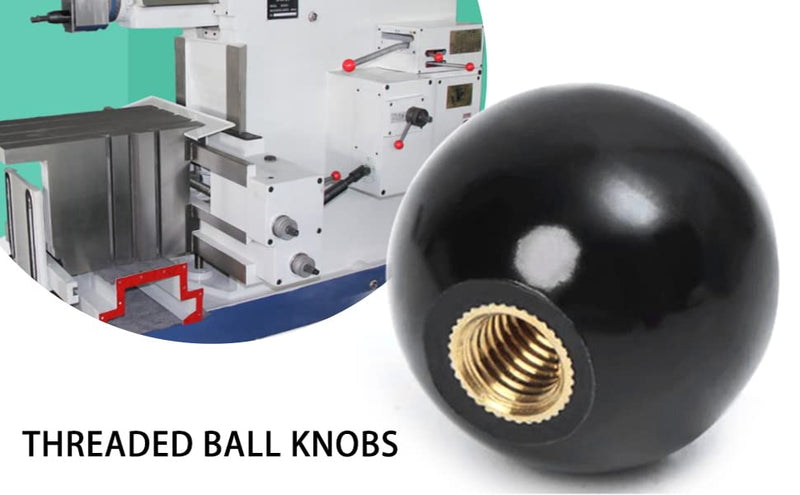 [Australia - AusPower] - Othmro 5pcs Thermoset Ball Knob M10 Female Thread Machine Handle 35mm Diameter Smooth Rim 