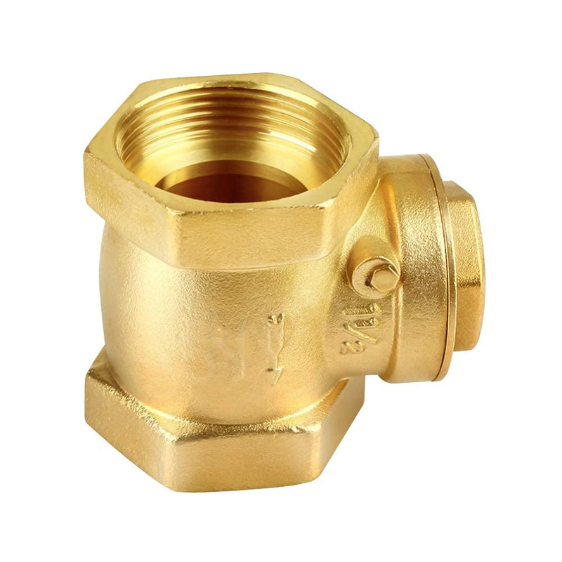 [Australia - AusPower] - Joywayus 3/4” Female Thread Brass Horizontal Check Valve DN20 One-Way Non-Return Swing Check Valve Prevent Water Backflow 3/4" Female 1 