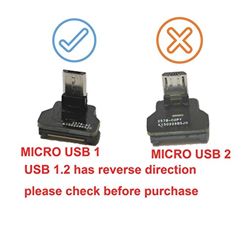 [Australia - AusPower] - Soft Flat Slim Thin Ribbon Micro USB Male 90 Degree Angled to Standard USB A Male 90 Degree Angled for sync and Charging Black (5CM Micro USB 1 to Standard USB A UP) 5CM Micro USB 1 to Standard USB A UP 