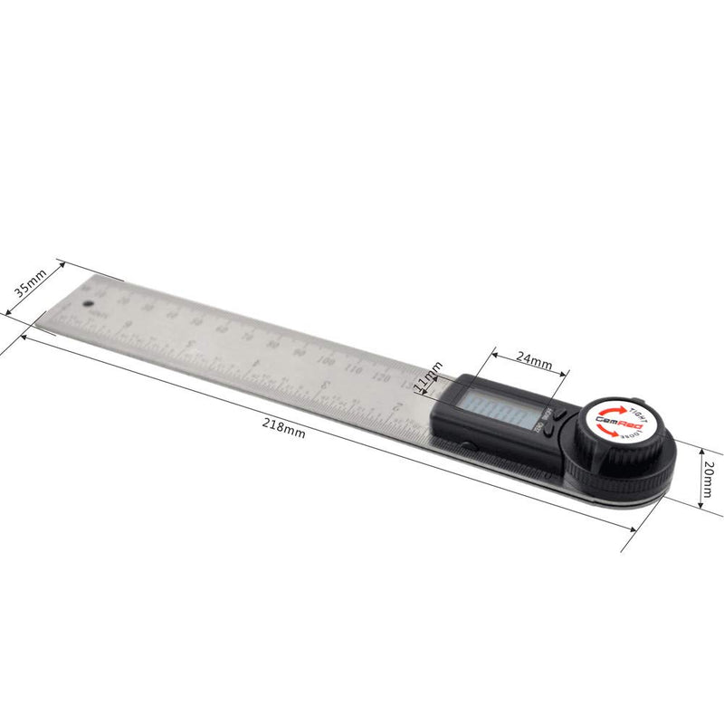 [Australia - AusPower] - GemRed 82305 Digital Angle Finder Protractor (Stainless steel, 7inch/200mm) 