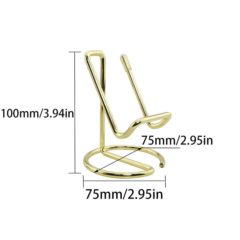 [Australia - AusPower] - ITROLLE Business Card Holder for Desk 4PCS Gold and Rose Gold Metal Card Display Holder Stands Elegant Line Business Name Card Organizer Cell Phone Stand 