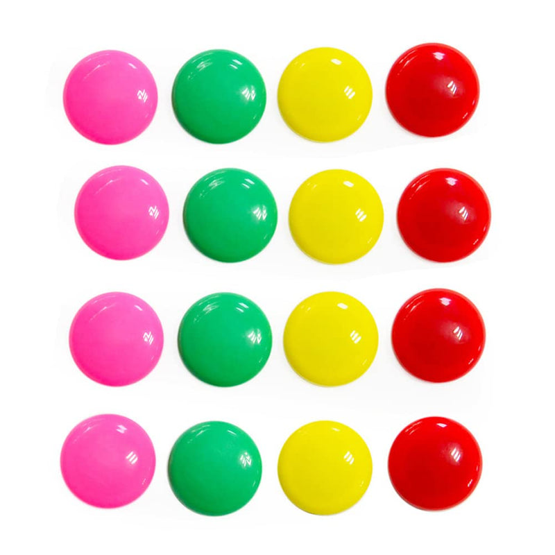 [Australia - AusPower] - 16 PCS Colorful Strong Magnetic Push Pins Tacks for Whiteboard Dry Erase Board Teaching Office Meeting Magnetic Fridge Calendar 