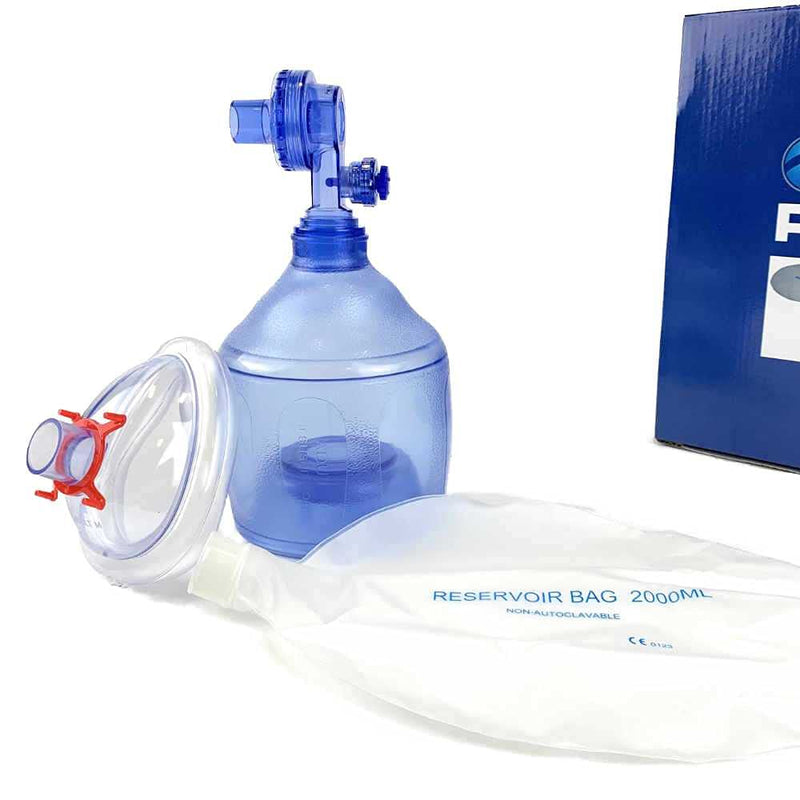 [Australia - AusPower] - WNL Products 5000BVM-SINGLE Practi-Mask BVM Adult/Child CPR Training Mask Includes 1 Adult/Child CPR Training Practi-Mask, 1 Adult/Child Bag Valve Squeeze Bag, 1 Reservoir Bag (Single - Adult & Child) 