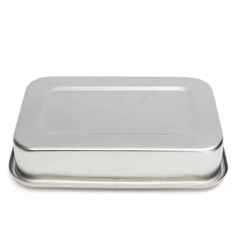 [Australia - AusPower] - Stainless Steel Instrument Tray Organizer Holder with Lid & Handle Grip 
