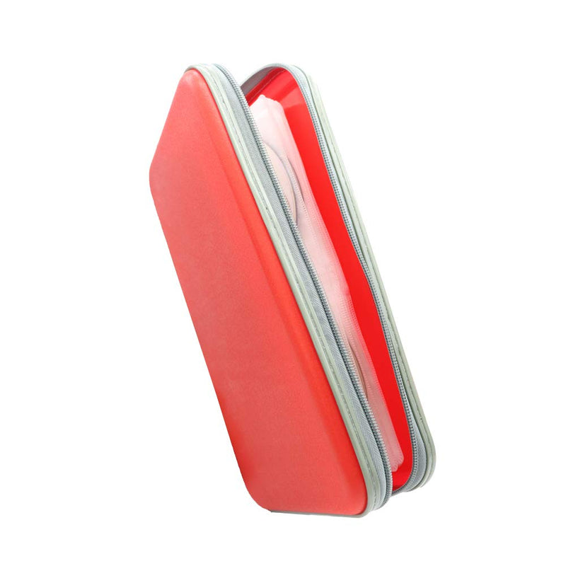 [Australia - AusPower] - Watruer CD Case, 80 Capacity DVD Storage DVD Case Holder VCD Wallet Organizer Protective Hard Plastic Portable Case Cover - Red 