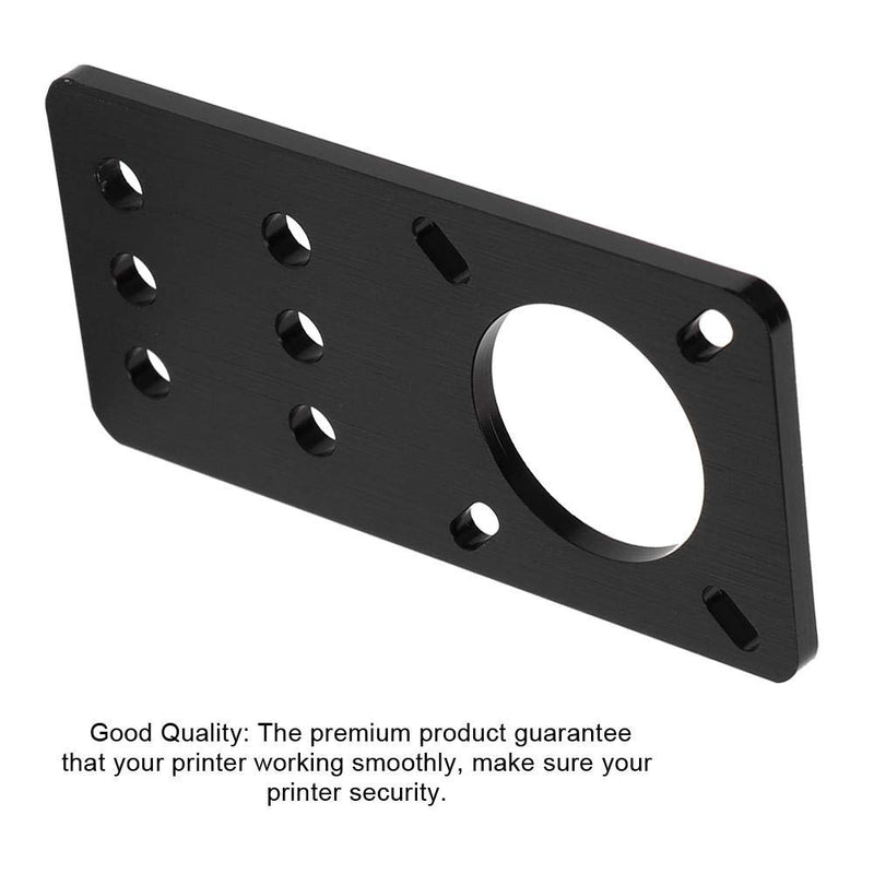 [Australia - AusPower] - Wendry NEMA17 Stepper Motor Mount Plate,Anodized Aluminum Stepper Motor Mounting Plate Suitable for NEMA 17 Stepper Motors/Linear-3D Printer Accessories(Black) 