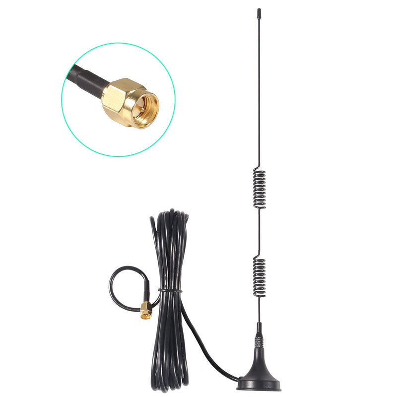 [Australia - AusPower] - Dual Band 136-174MHz 400-470MHz 8dBi SMA Male Antenna Magnetic Base Antenna Handheld Two Way Radio Compatible with Ham Radio Walkie Talkie Icom Yaesu Vertex Standard Horizon Marine VHF Radio 