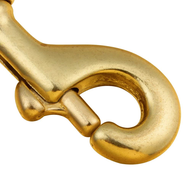 [Australia - AusPower] - Faneta 3-1/4 Inch Solid Brass Swivel Bolt Snap Hooks 7/8 Inch Swivel Eye Single Ended Scuba Diving Clips Keychain Holder for Dog Collar, Pet Leash, Flag Halyard and More (2 Pieces) 
