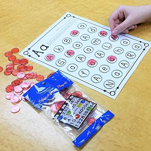 [Australia - AusPower] - Plastic Magnetic Bingo Chips - Metal Edge - 300pcs - 3/4" - Available in 7 Colors in A Reusable Storage Bag 
