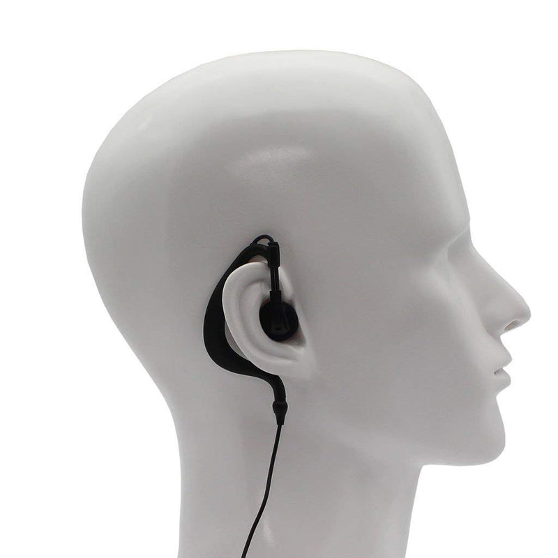 [Australia - AusPower] - GoodQbuy 5Pcs G Shape Clip-Ear Walkie Talkie Headset Earpiece with Mic is Compatible with Midland LXT118 GXT1000VP4 LXT500VP3 LXT600VP3 LXT380 2-pin 