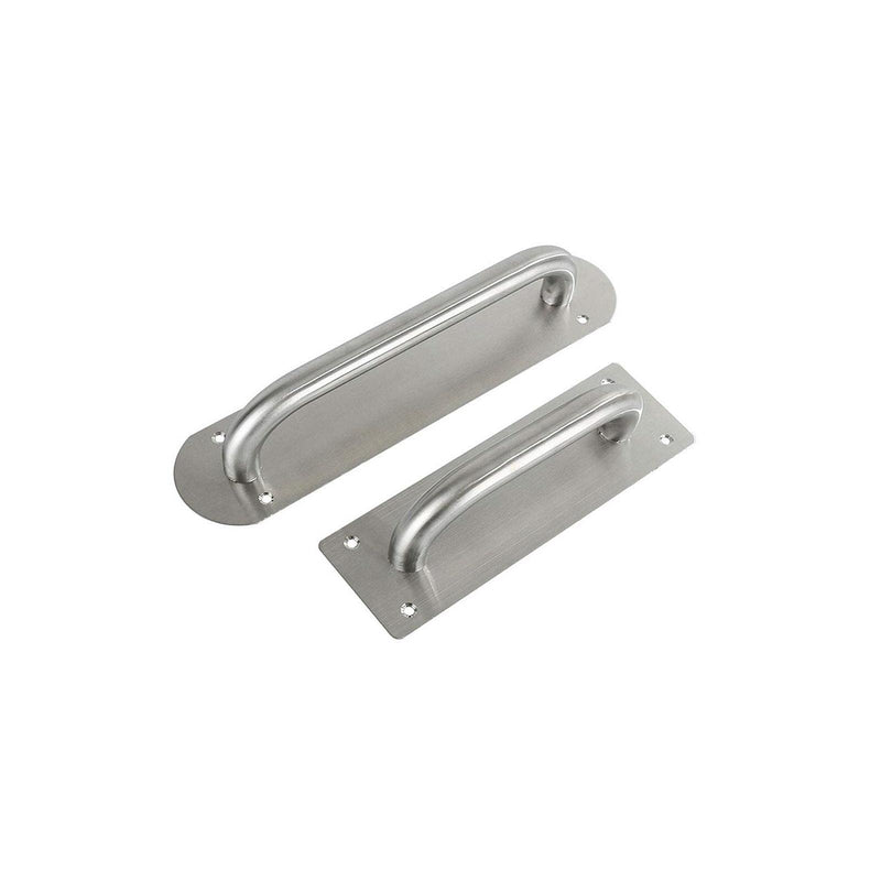 [Australia - AusPower] - Liyafy Round Large 304 Stainless Steel Door Handle Pull and Push Plate Door Handle with Screws Use for Mark Restaurant Bar Business Place 2Pcs 