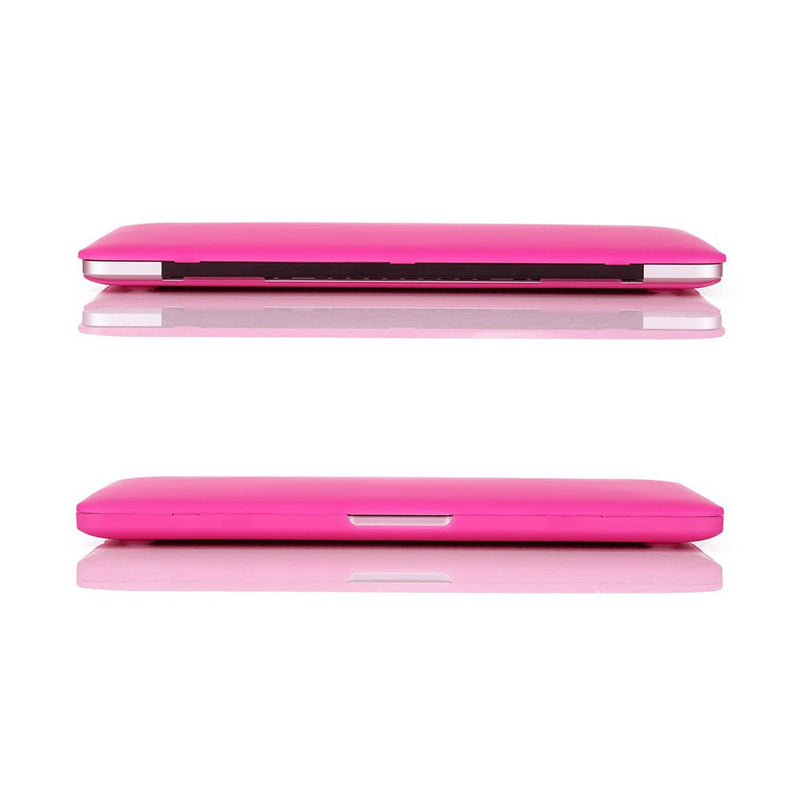 [Australia - AusPower] - RUBAN Case For MacBook Retina Pro 15 inch A1398 (2015-2012) , Plastic Smooth Matte Hard Case Shell with TPU Keyboard Cover, Hot Pink 