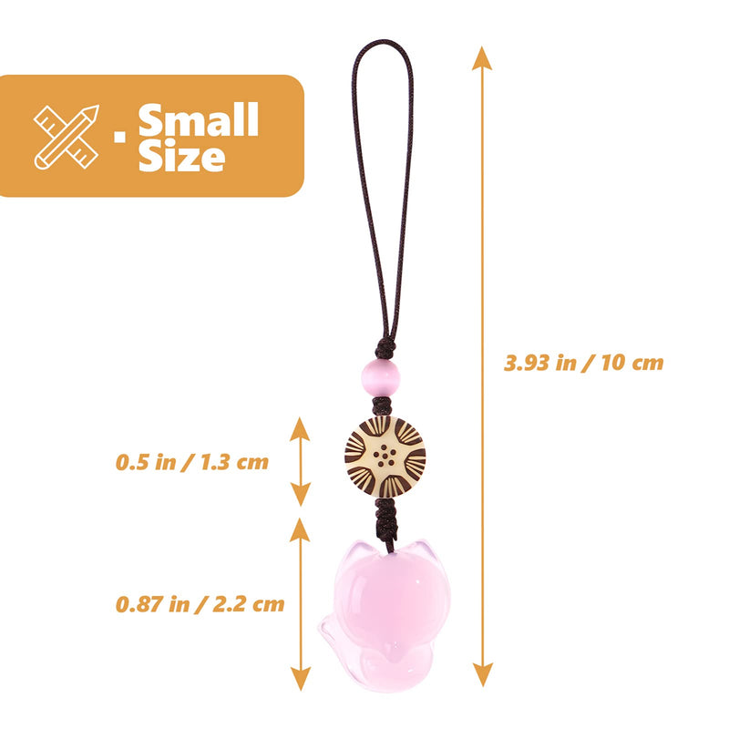[Australia - AusPower] - Hemobllo Cell Phone Strap Cartoon Fox Phone Charm Key Chain Car Key Purse Pendant Hanging Pendants Decor Pink 