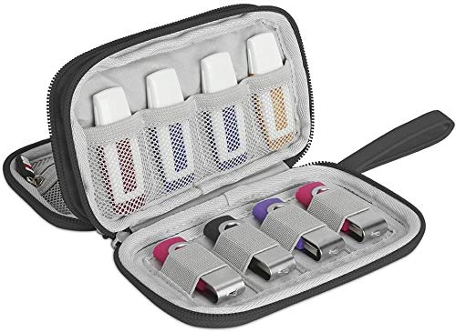 [Australia - AusPower] - Buwico Digital Storage Bag Electronic Accessories Bag Hard Drive Organizers for Earphone Cables USB Flash Drives Travel Case (Black) Black 