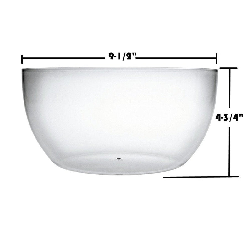 [Australia - AusPower] - Large Acrylic Mixing And Serving Bowls, Great for Serving Salad, Popcorn, Chips, Dips, Condiments, Break-Resistant Set of 2 Clear 146 oz 