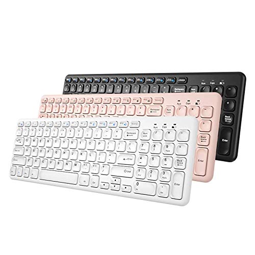 [Australia - AusPower] - Wireless Keyboard and Mouse Combo,JieruiDeng 2.4Ghz USB Cordless Slim Silent Keyboard and Mouse Kit Home Office Game Use for Computer,Laptop,PC Desktops,Mac (Pink) Pink 