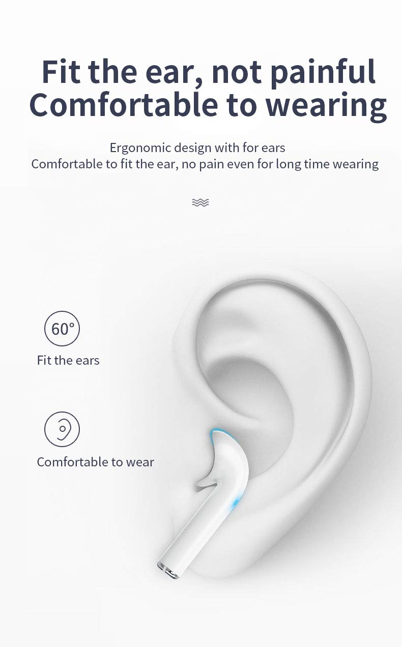 [Australia - AusPower] - GZkeji M19 Non-Loss Noise-Cancelling Smart Ai Voice Assistant Super Long-Lasting Wireless Headphones in-Ear Wireless Bluetooth 5.0 Waterproof Headphones 