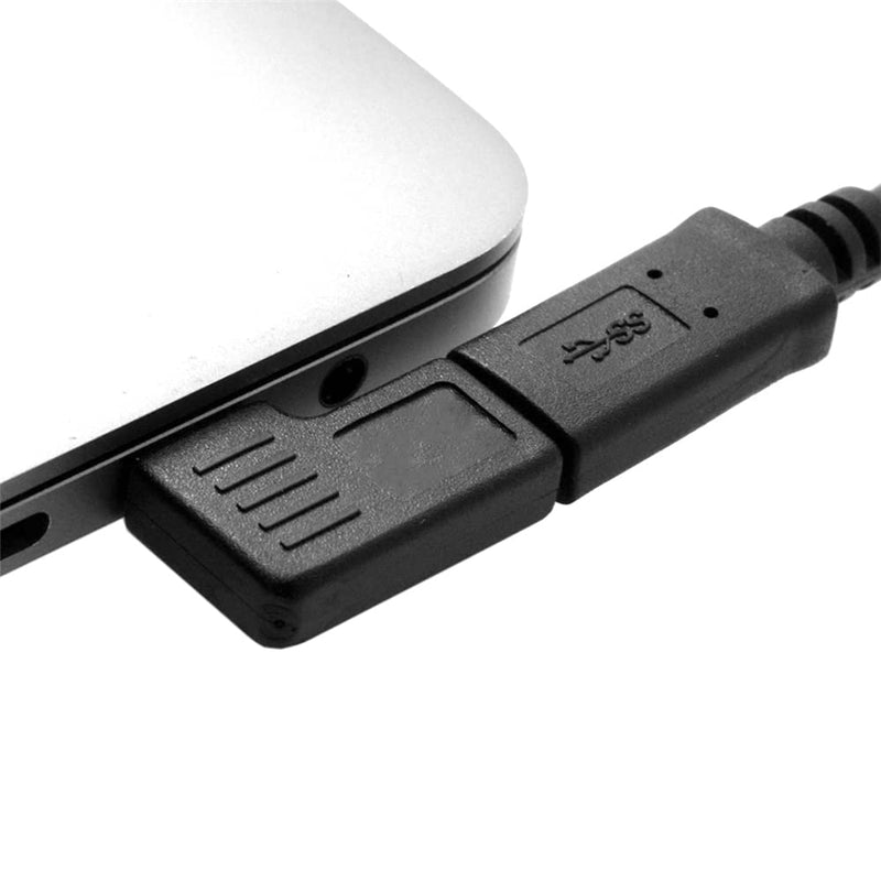 [Australia - AusPower] - NFHK 90 Degree Right & Left Angled USB 3.1 Type-C Male to Female Extension Adapter for Laptop & Tablet & Mobile Phone 