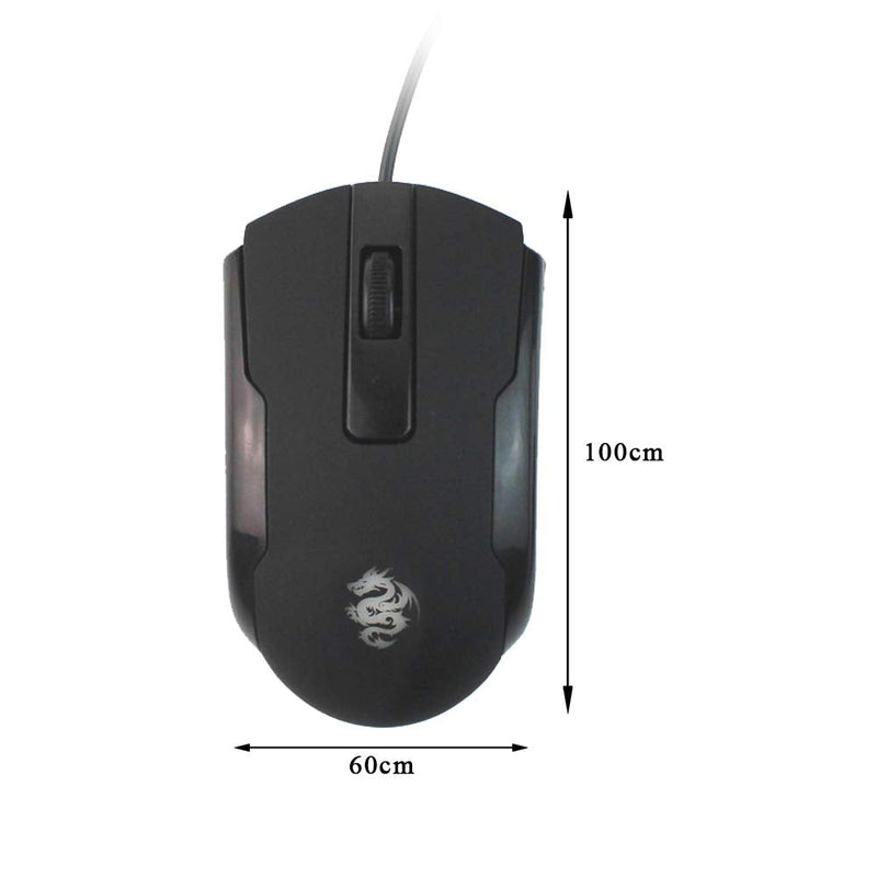 [Australia - AusPower] - WishLotus Left Handed Mouse Logo Laser Engraving and Matte Process 800 DPI Resolution 3D Button Plug and Play Mini USB Wired Mouse Suitable for Laptop 
